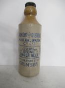 Grimsby and District Mineral Water Co Ltd Superior Old Fashioned Ginger Beer Stone Bottle (19cm)