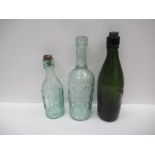 2x Grimsby (T.F. Conway and F. Taylor) and 1x Cleethorpes (W.Conway) bottles- Cleethorpes is coloure