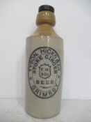 Grimsby Tyson, Hicks & Co Ginger Beer Stone Bottle