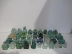 Qty of assorted Glass Inkwells