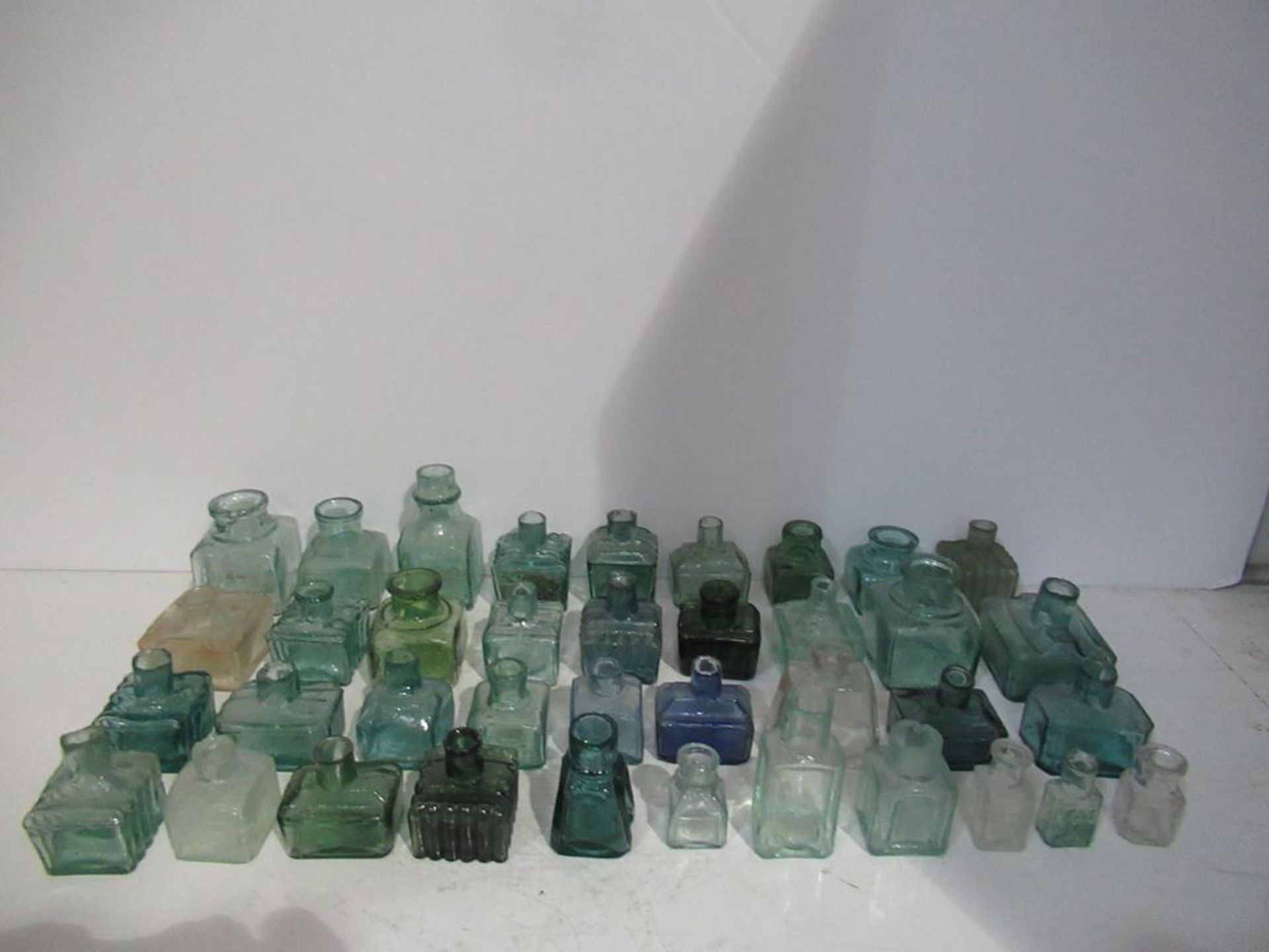 Qty of assorted Glass Inkwells