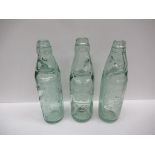 3x Codd bottles including Smith & Co- Bourne, Denwood & Sons- Carlisle and Busfield Bros- Harrogate