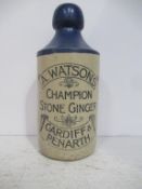 Cardiff & Penarth A. Watson's Champion ginger stone bottle (17cm)