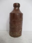 Grimsby and Brigg W.A Field Vety Surgeon Stone Bottle (repaired) (16cm)