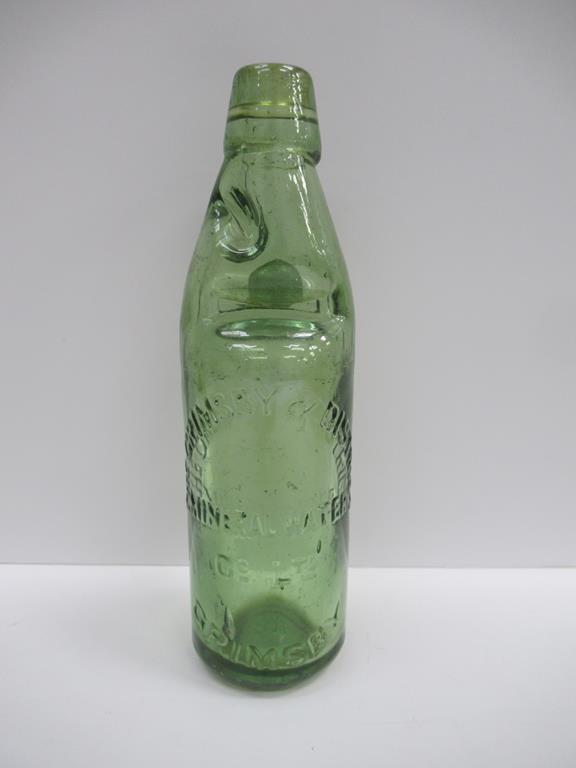 The Grimsby & District Mineral Water Co. Ltd coloured codd bottle (10oz)