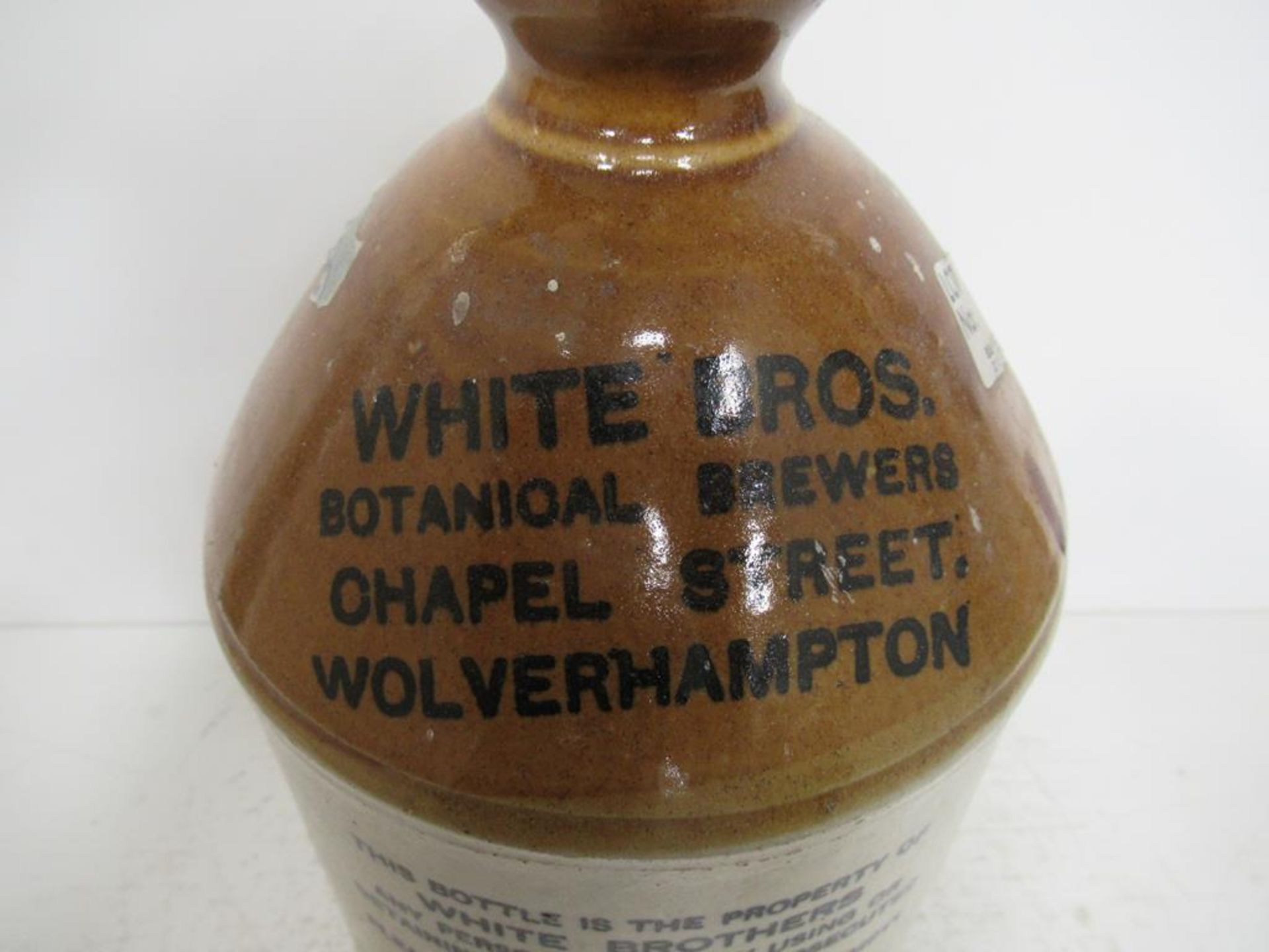 White Bros. Botanical Brewers Chapel Street Wolverhampton 1964 Flagon