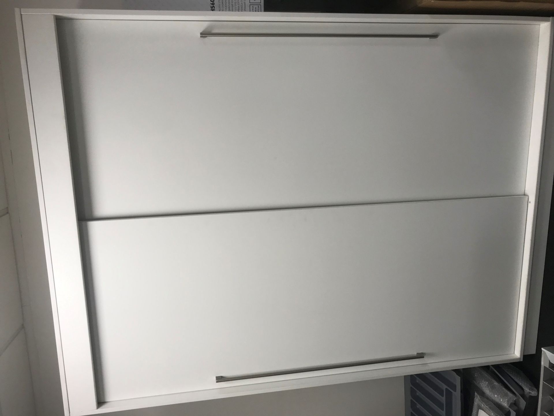 Sliding wardrobe solid back, H2080 x w1500 x d600 (viewing and collection from Unit B, Scotch Park