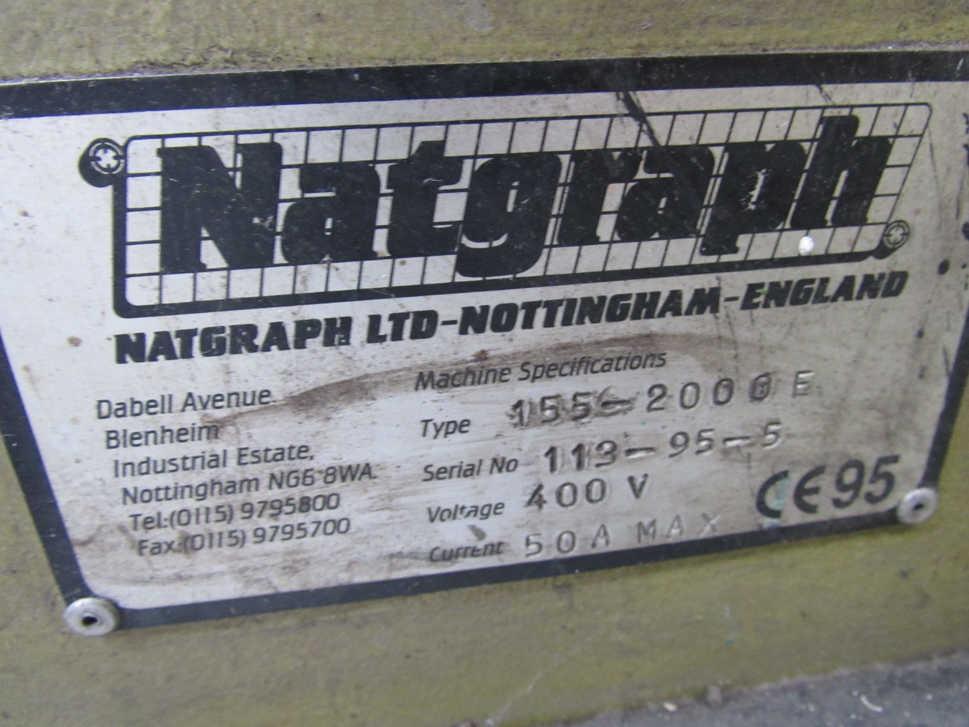 Sias Print Serifast 117.180 Screen Printer Serial Number 88745 with Natgraph 155-2000E UV Dryer Line - Image 8 of 10