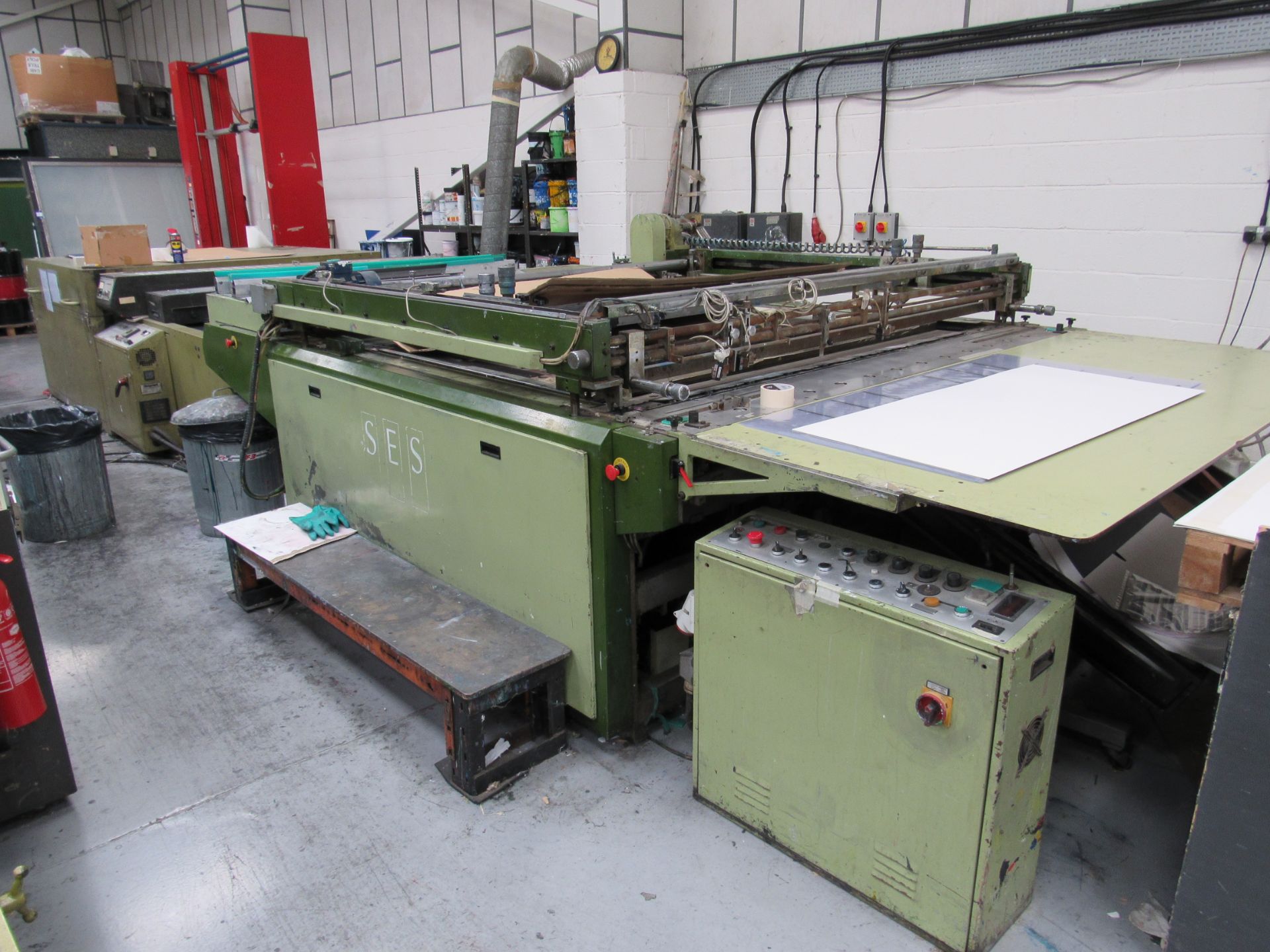 Sias Print Serifast 117.180 Screen Printer Serial Number 88745 with Natgraph 155-2000E UV Dryer Line - Image 6 of 10