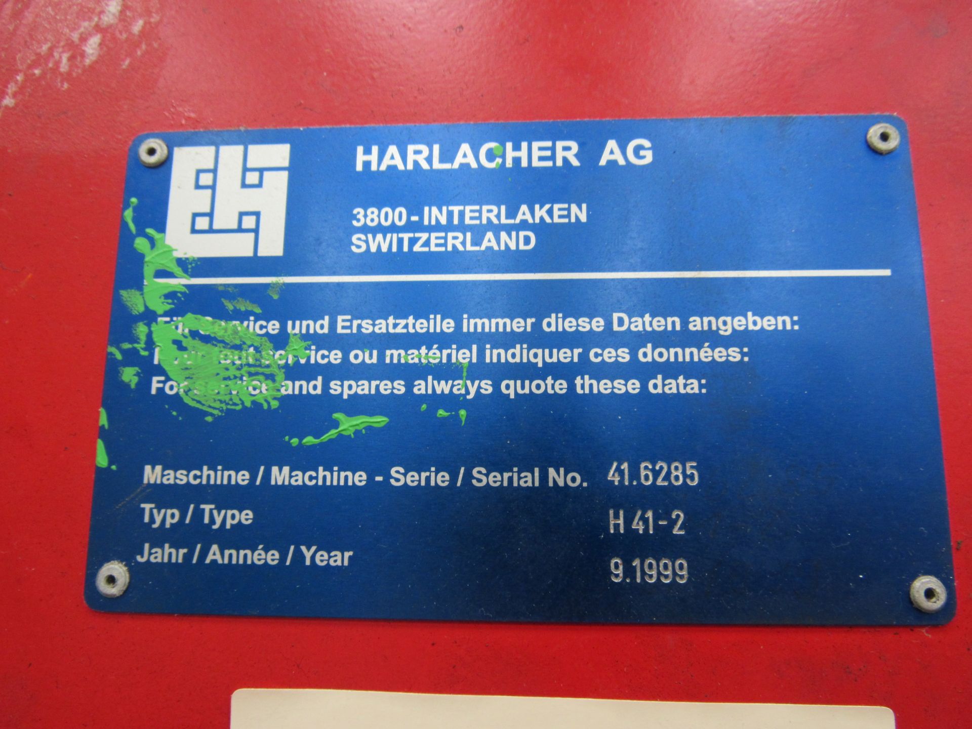 Harlacher Serial Number 416285 H41-2 Screen Frame Coater - Image 3 of 3