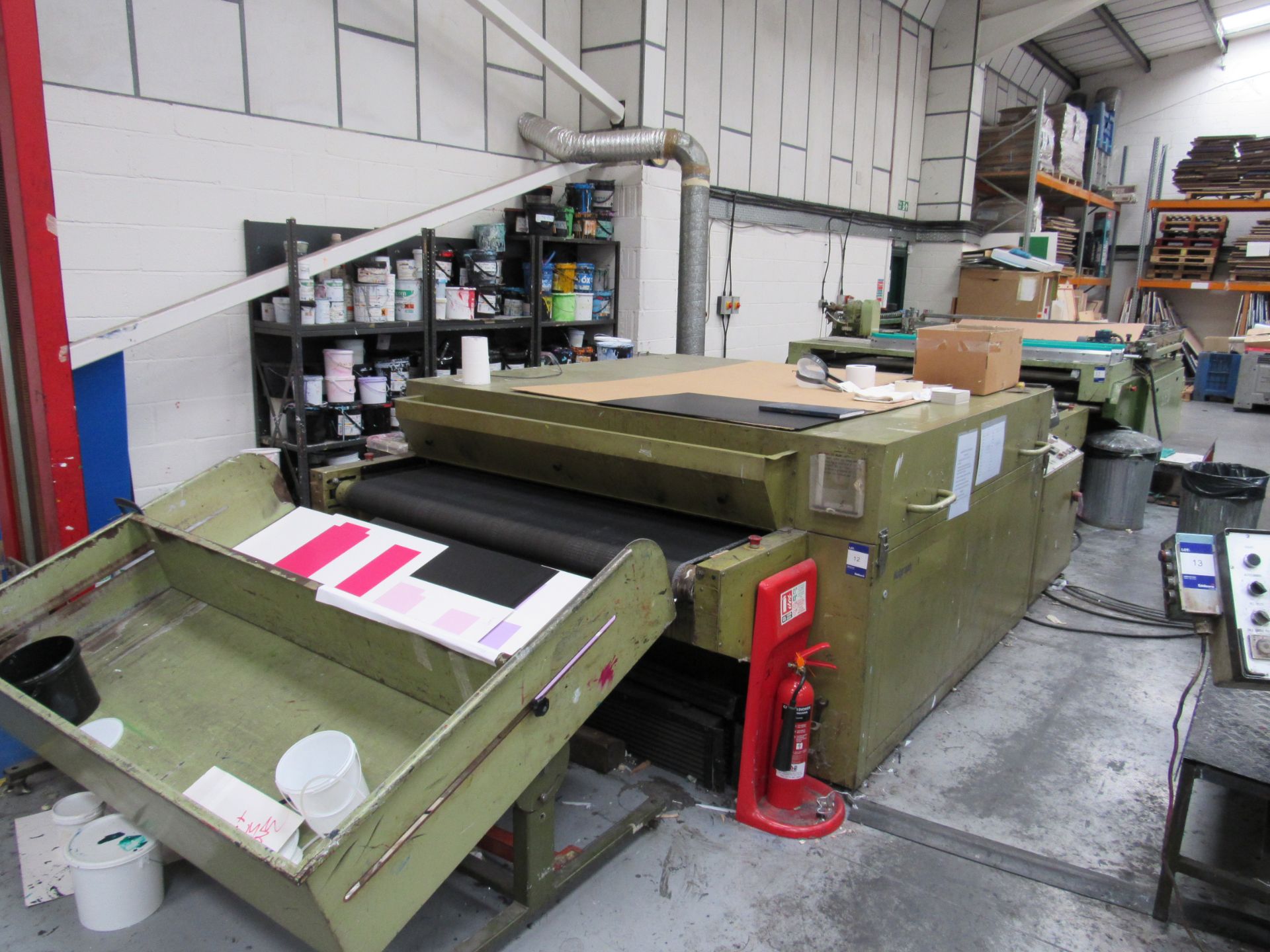 Sias Print Serifast 117.180 Screen Printer Serial Number 88745 with Natgraph 155-2000E UV Dryer Line - Image 5 of 10