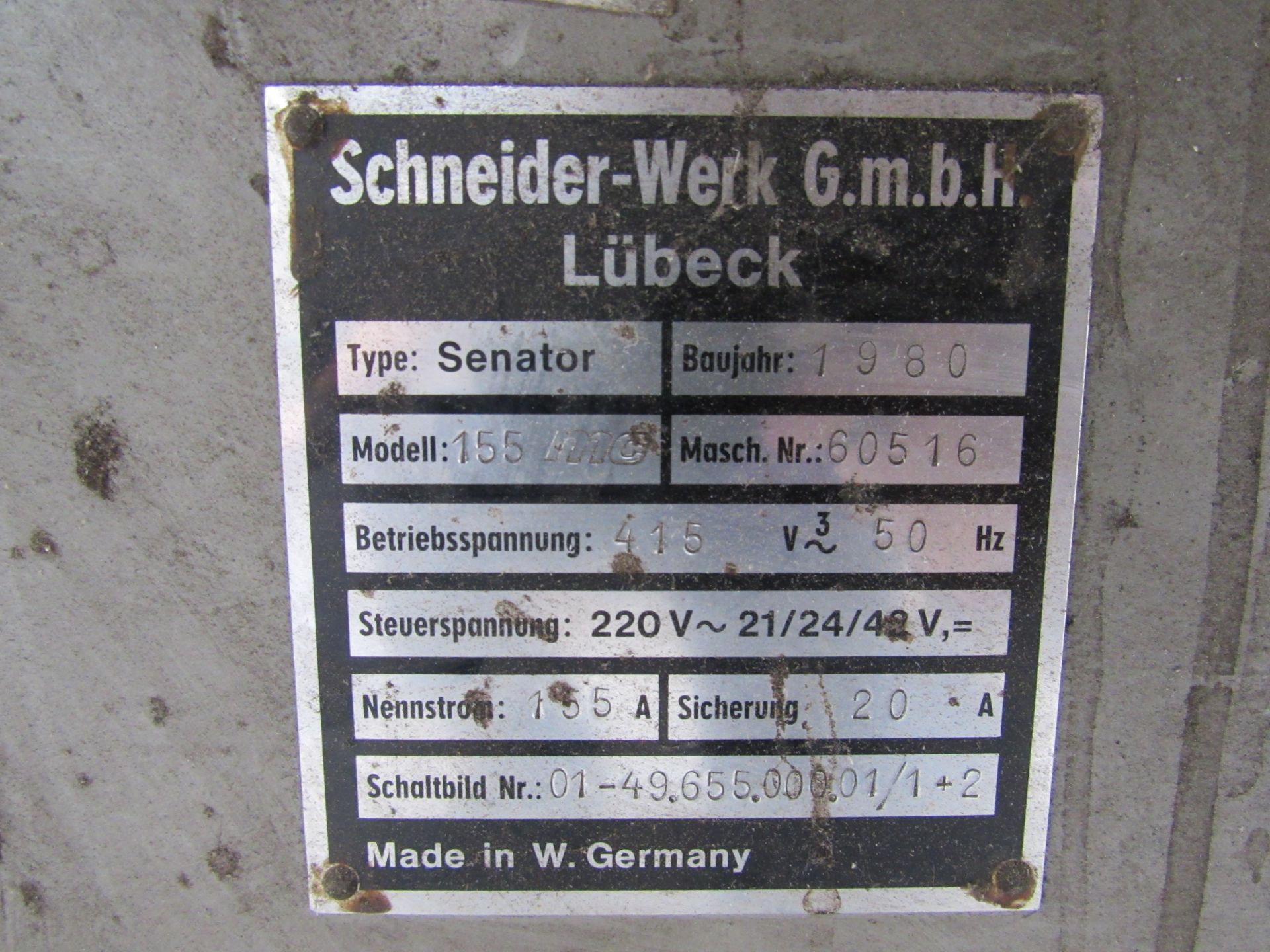 Schneider Senator MC155 guillotine 1980, Serial Number 60516 - Image 5 of 6