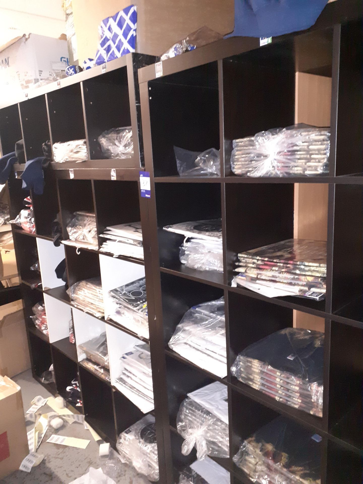 Quantity of London Themed T-Shirts & Union Jack Vests to Shelving