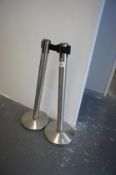 3 Various Brushed Stainless-Steel Retractable Barr
