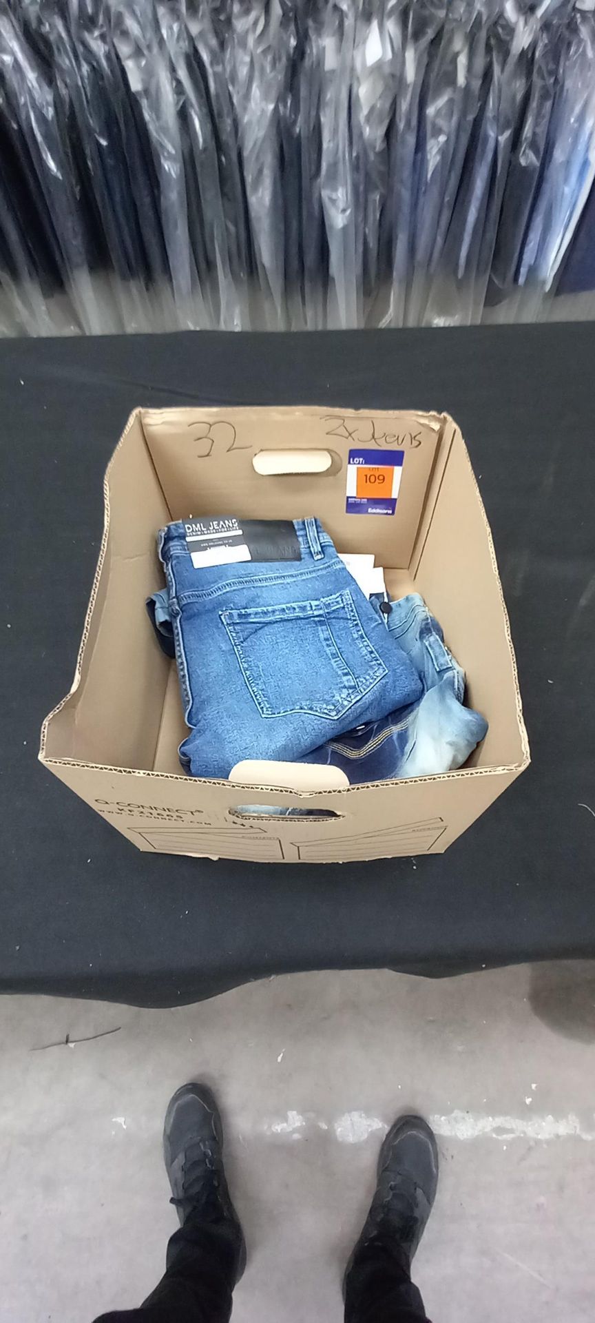 2 x Various designer jeans, 32W, Various lengths