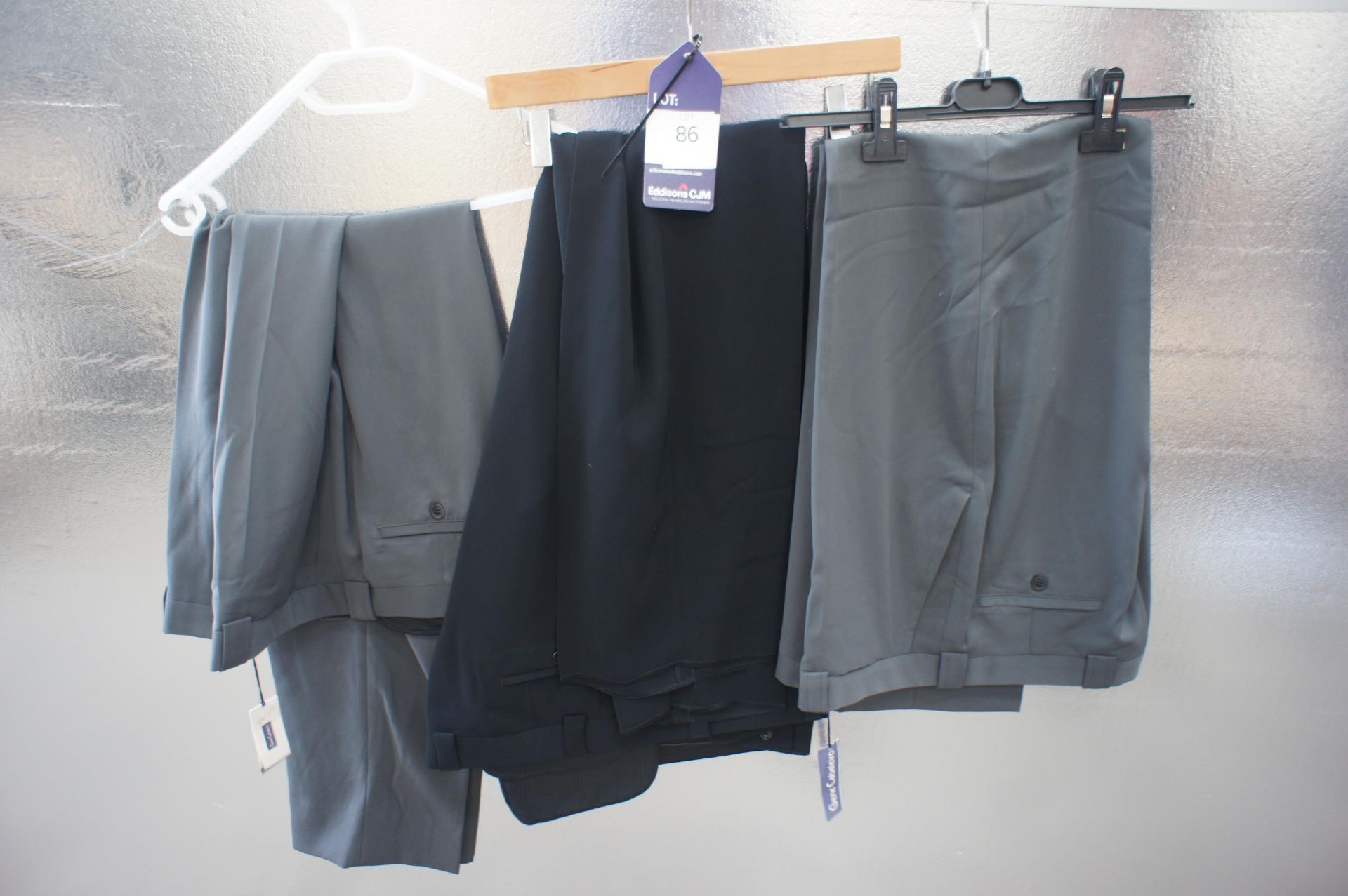 3 x Various designer formal trousers, 40W, Various