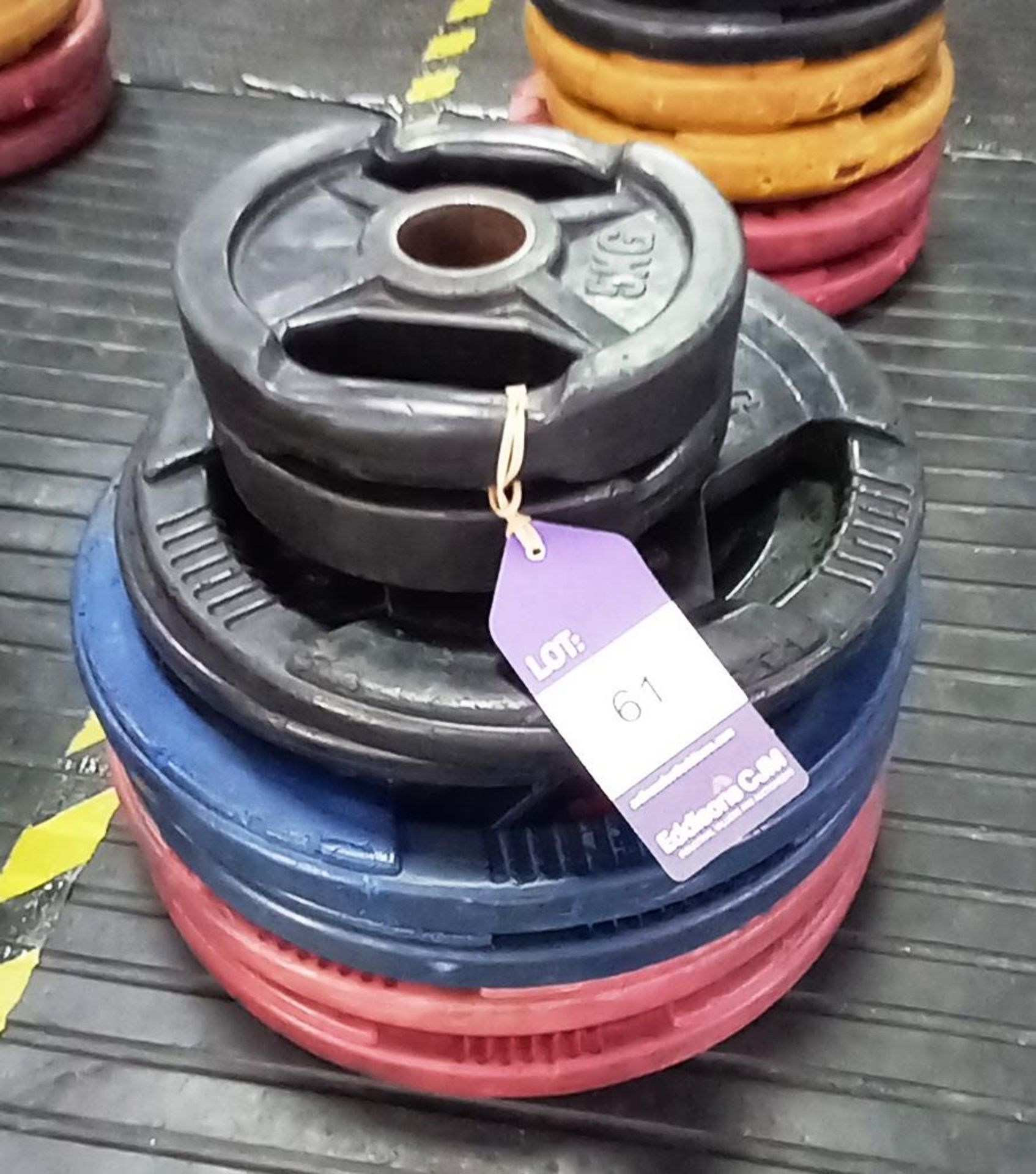 Assortment of Plates Including 2 x 5kg, 2 x 10kg, 2 x 20kg, 2 x 25kg