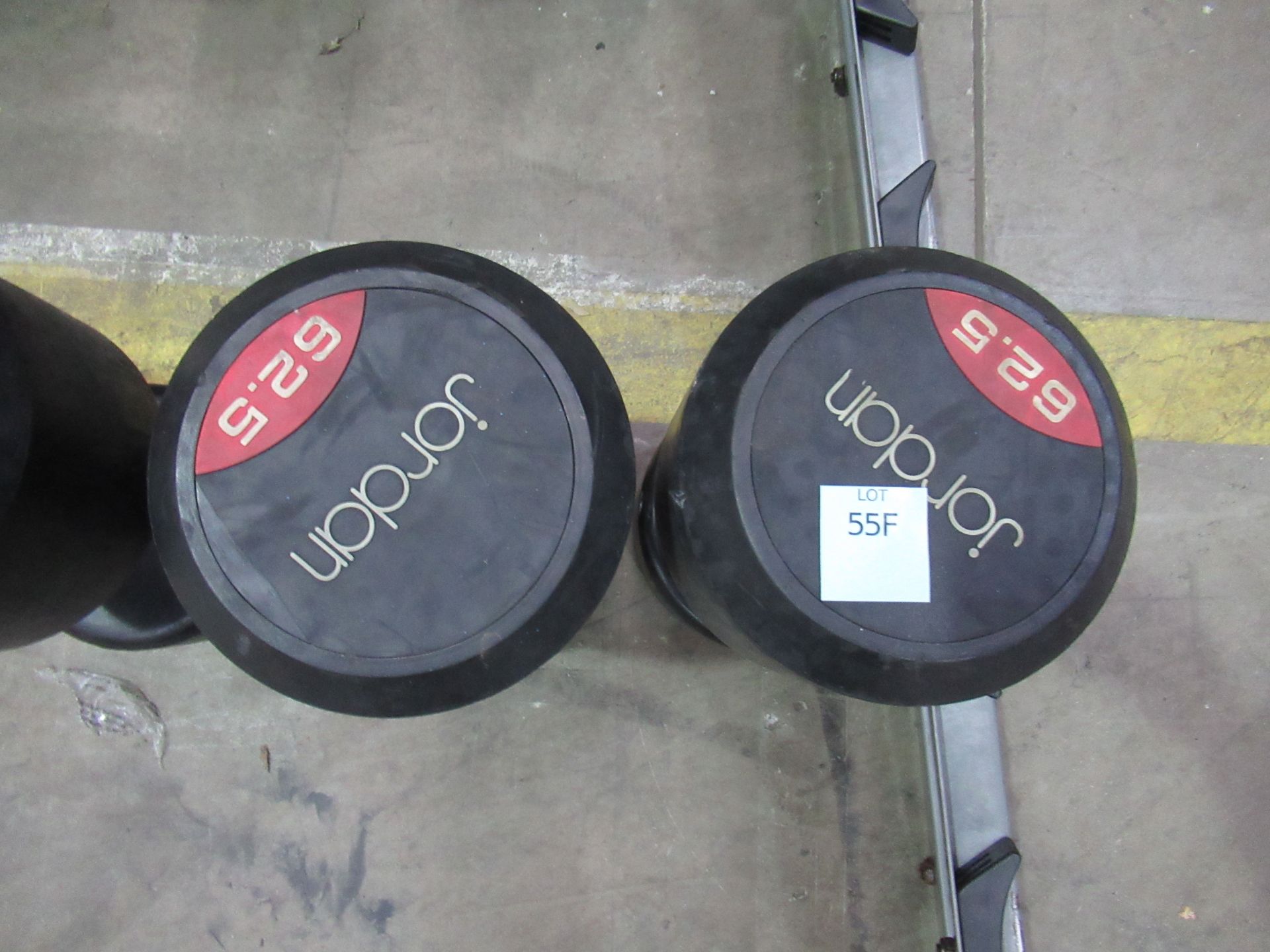 Various Jordan rubber covered dumbells - Image 3 of 3