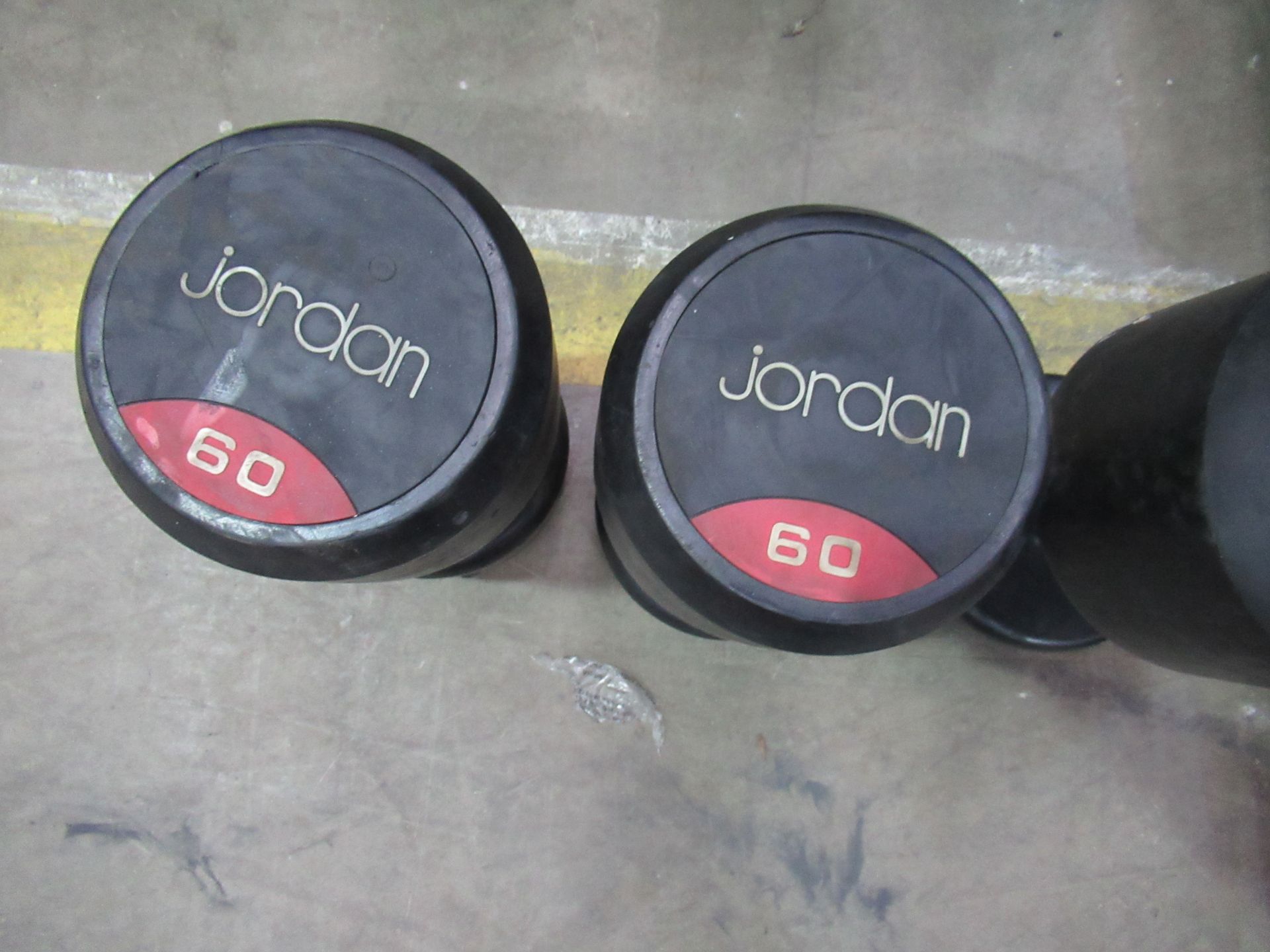 Various Jordan rubber covered dumbells - Image 2 of 3