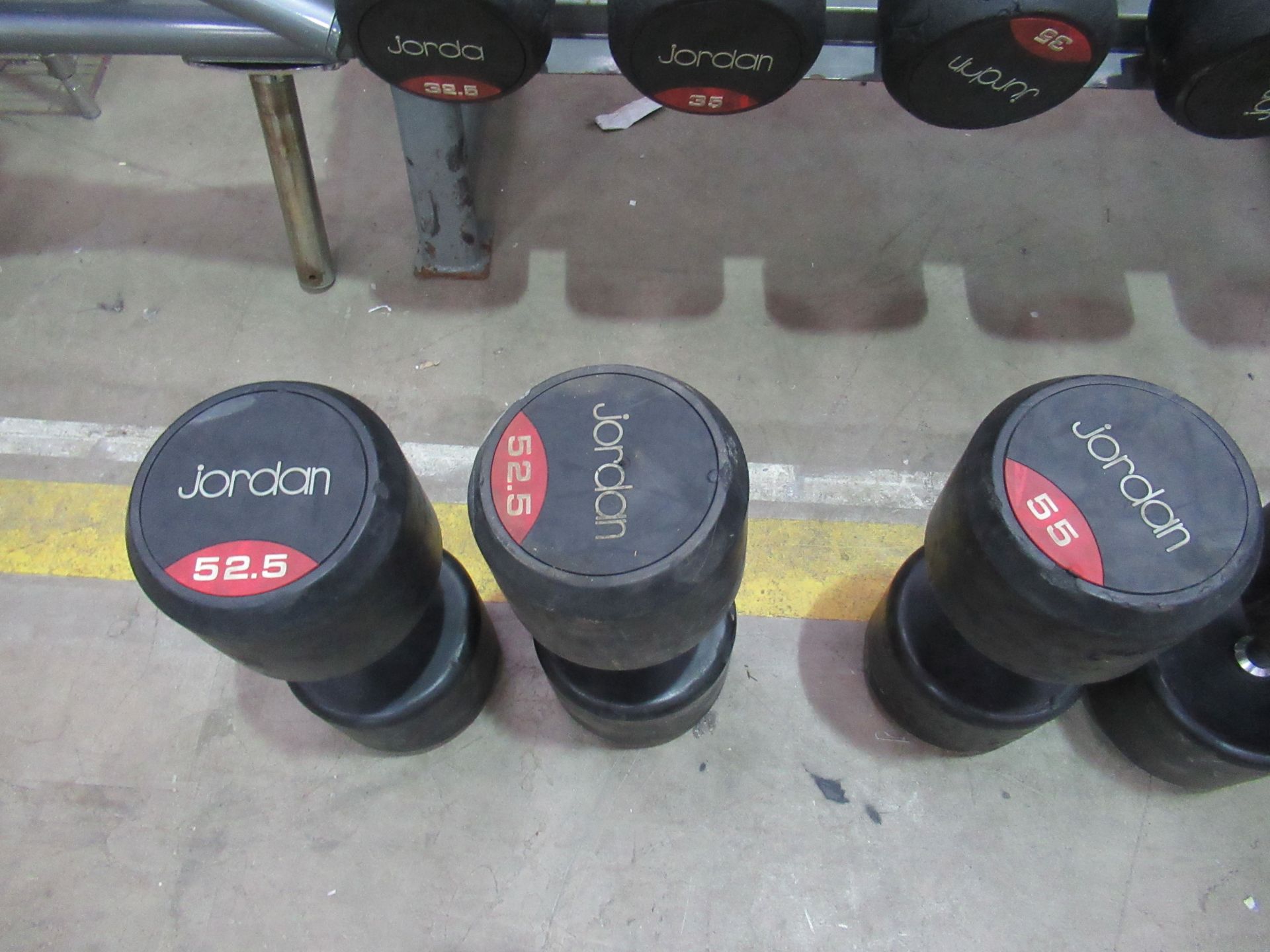 Various Jordan rubber covered dumbells - Image 2 of 3