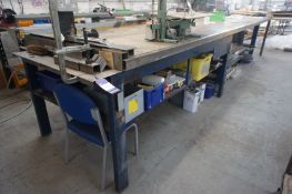 Large Assembly Bench, 6000mm x 1280mm with sockets