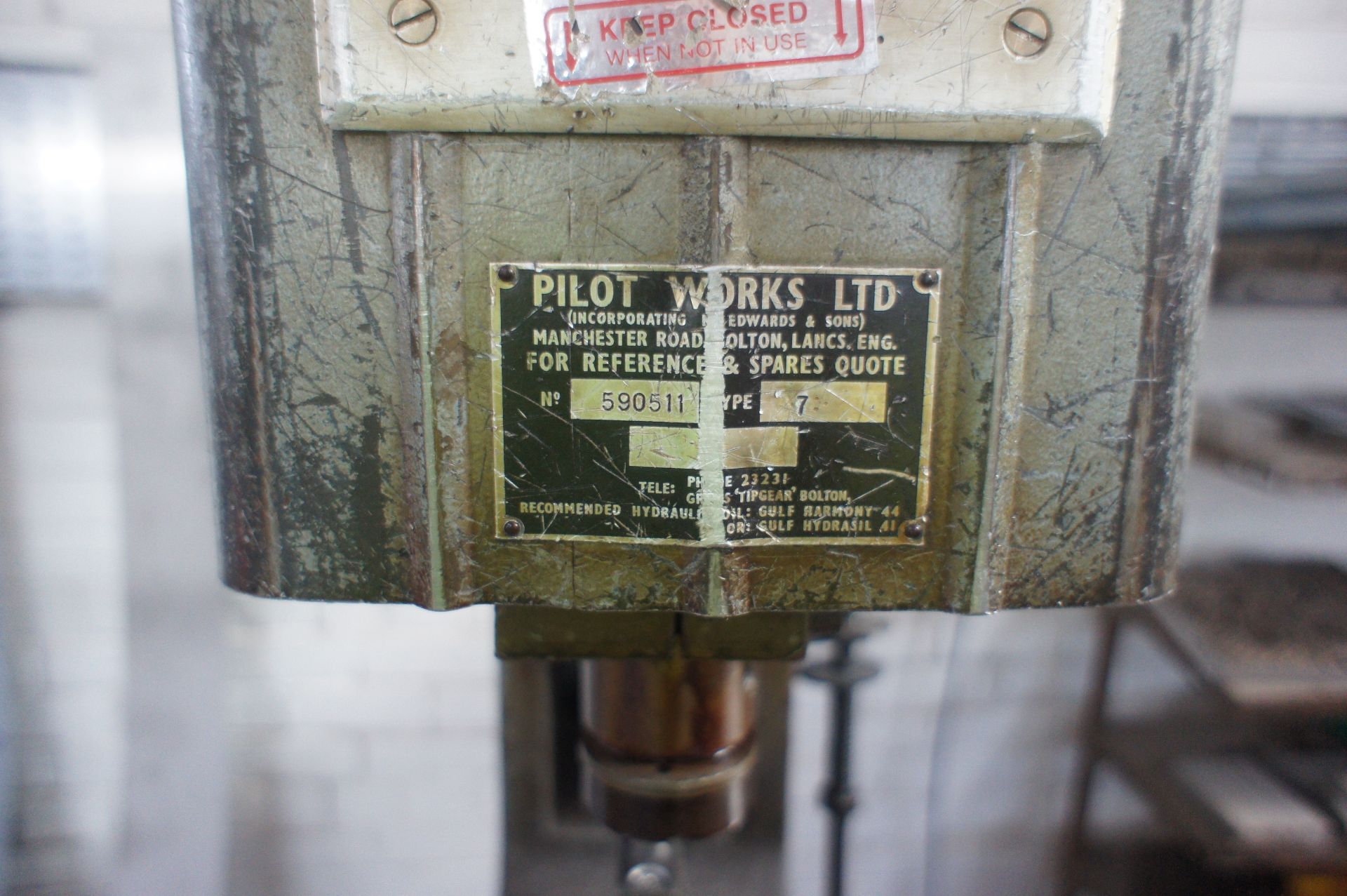 Pilot Works Type 7 Hydraulic Punch, 20T Capacity, - Image 7 of 7