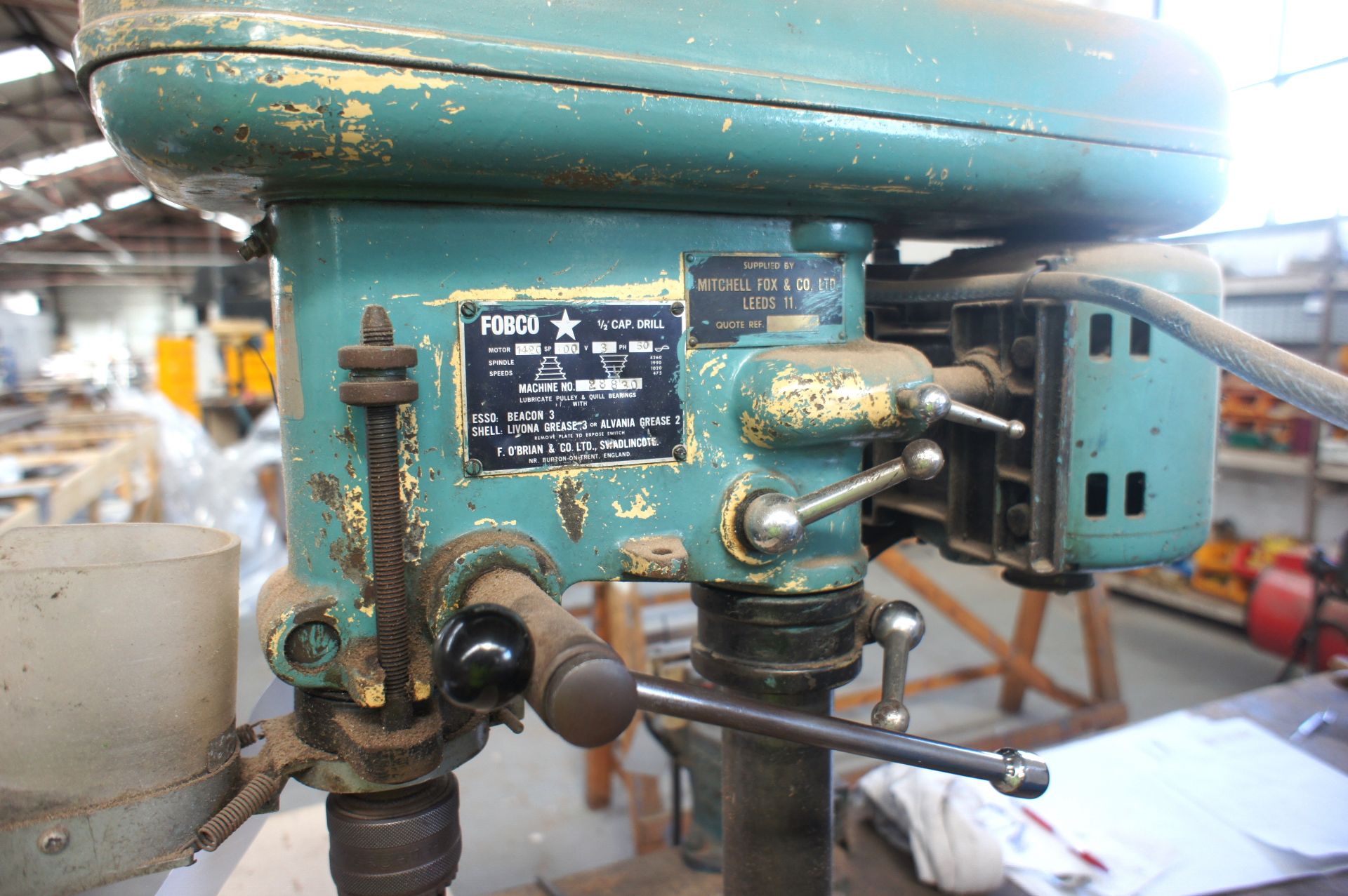 Fobco Pedestal Drill, 240v with table - Image 3 of 3