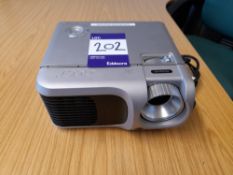 Acer model DSV0502 PD100PD DLP Projector, serial number EYJ360100861900C045912.