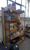 5-Tier Boltless Shelving with contents including,