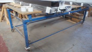 Steel Framed Mobile Assembly Table, 3000mm x 1500m