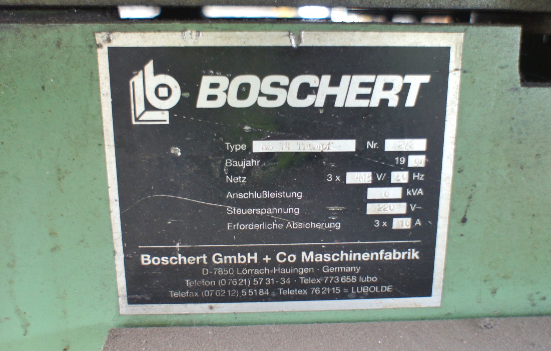 Boschert MB74 Trumpf Combined Notcher and Punch, s - Image 7 of 7