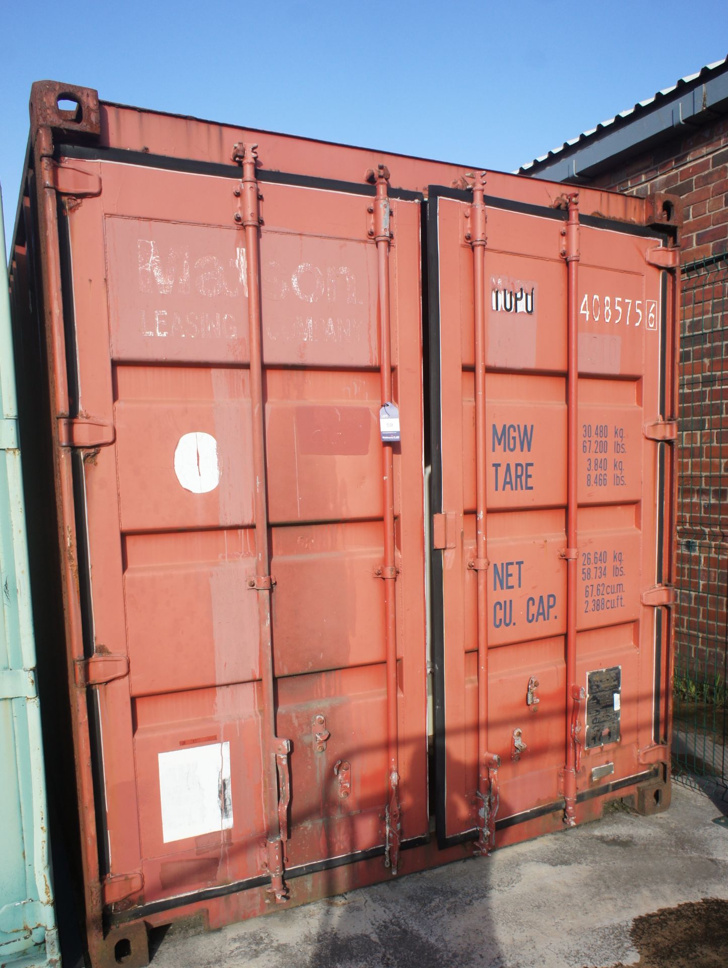 Steel Shipping / Storage Container, 40ft (Delayed - Image 2 of 2