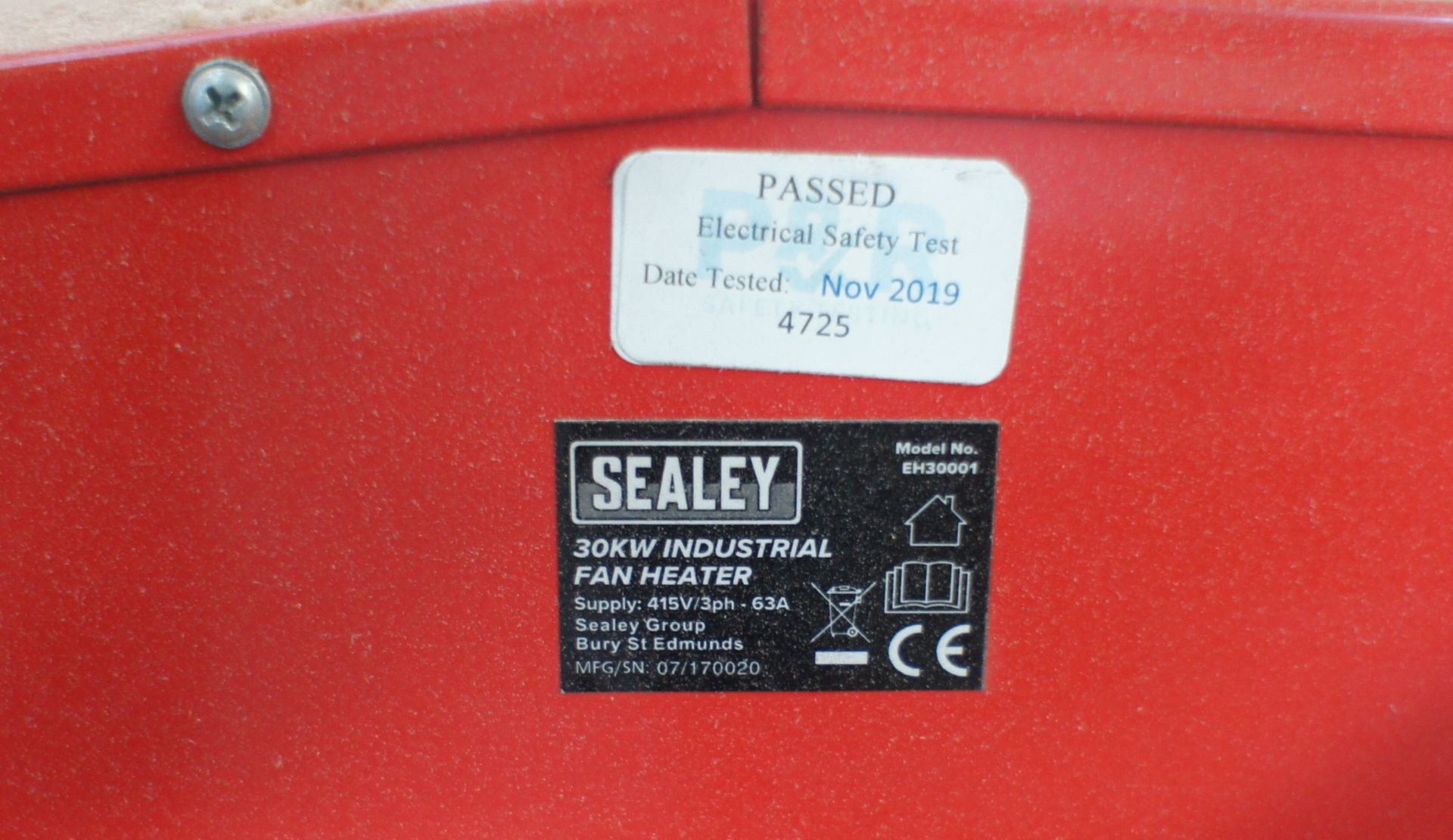 Portable Sealey 30Kw Space Heater, 3-phase - Image 4 of 4