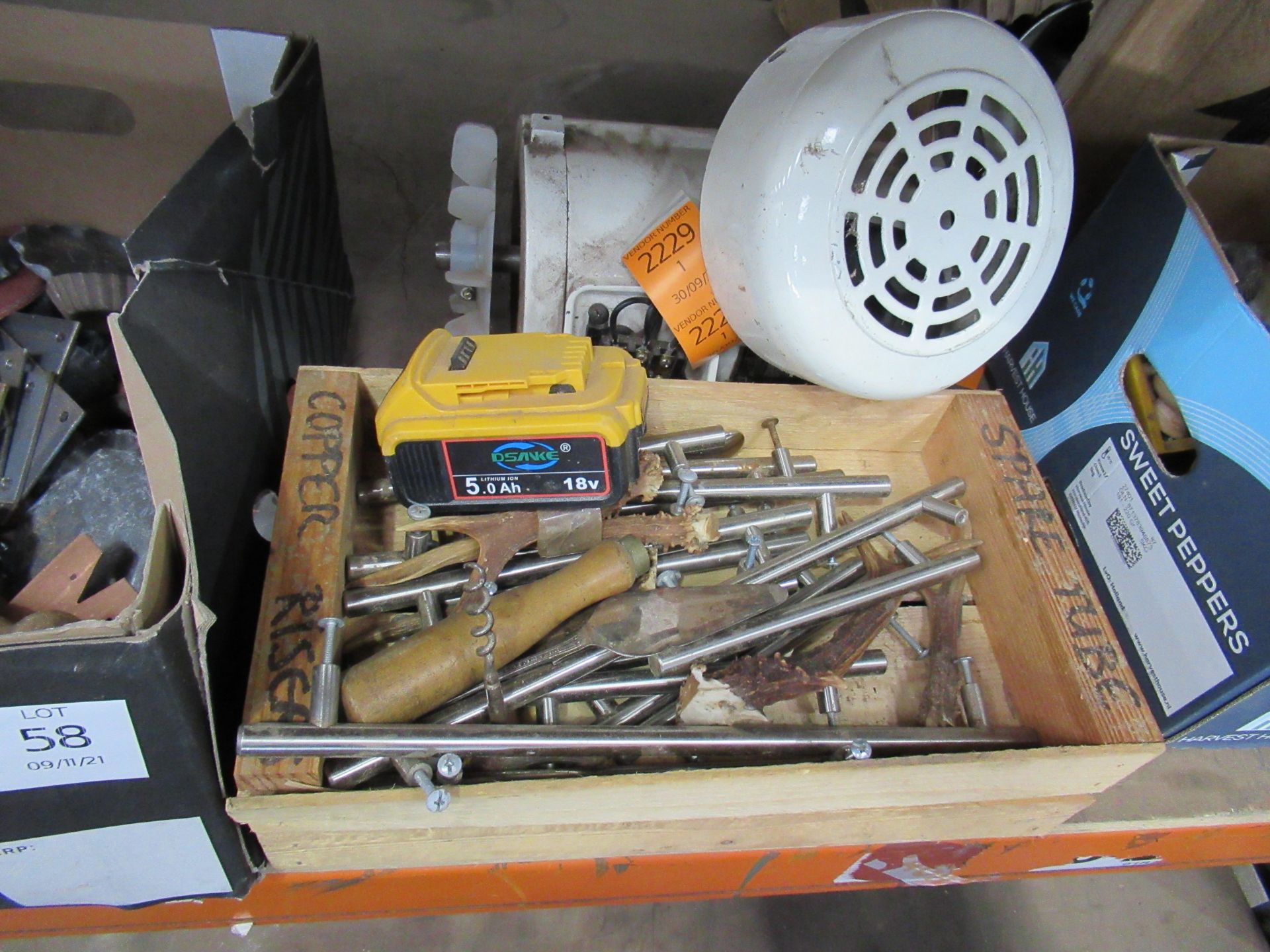 miscellaneouse items including metal plates, motor, handles, part ducting etc. - Image 3 of 4