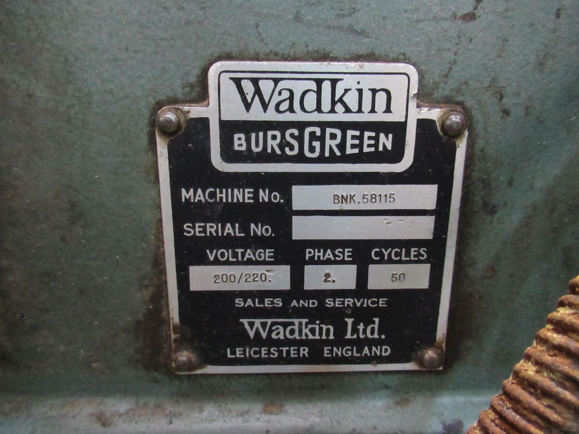 Wadkin Bursgreen BNK.58115 twin head grinder with grinding wheelws - Image 2 of 5