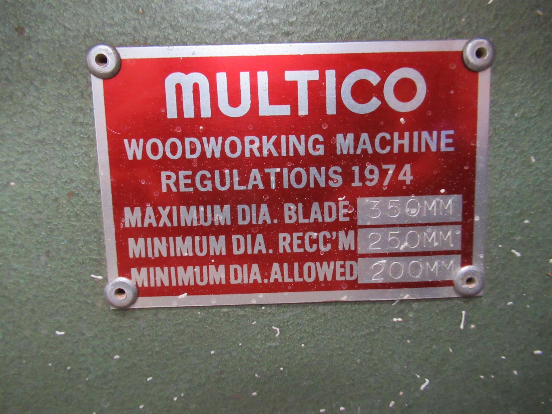 Multico Table Saw, 415V, 3PH,50Hz. - Image 10 of 10