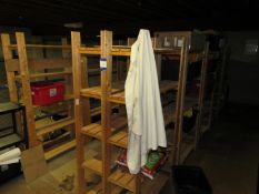 Approx. 23 timber 5 tier storage shelves