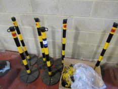 6 JSP Barrier posts and quantity of plastic chain
