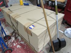 Quantity of cardboard to pallet, approx. 78in x 43in