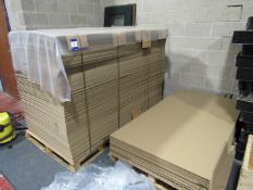 Quantity of cardboard to pallet, and Part pallet approx. 78in x 43in