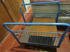 4 wheel steel trolley