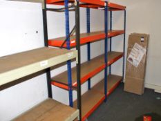 Quantity of Boltless Racking, 1200 x 450 & 2 bays to room (delayed collection until second day of