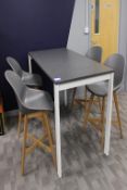 Breakfast Table & 4 Chairs, grey