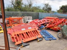 Large quantity of Plastic Road Barriers