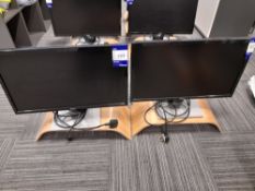 2x Dell SE2417HG LCD Monitor with Ikea Sigfinn stand