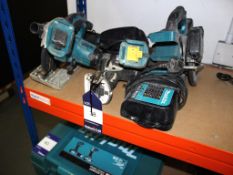 Makita Rechargeable Power Tools, 2 Circular Saws, 2 Drills (no battery)