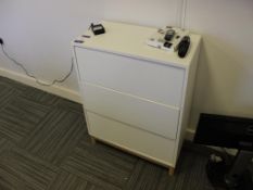 3-drawer Unit & Table with bin