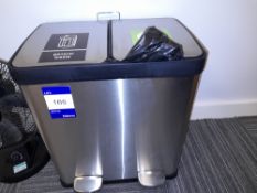 Twin section office bin