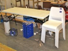 Folding Table & 5 Chairs (white)