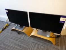 2x Dell SE2417HG LCD Monitor with Ikea Sigfinn stand